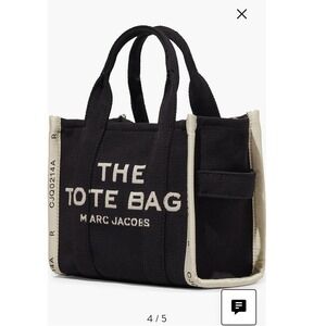 Marc Jacobs The Tote Bag Mini Canvas Crossbody Handbag Black CJQ0214A